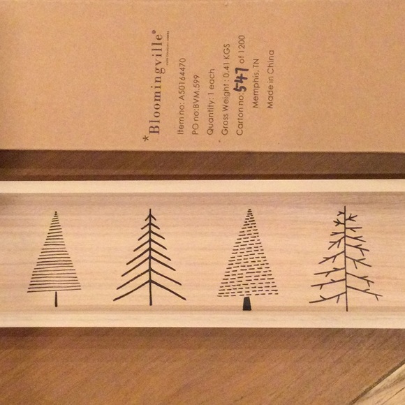 Bloomingville 31.5” Long Wooden Tray .. NWT - Picture 2 of 4